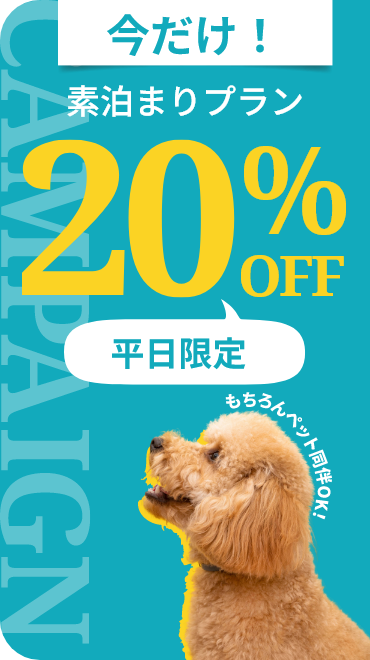 素泊まりプラン20%オフキャンペーン